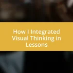 How I Integrated Visual Thinking in Lessons